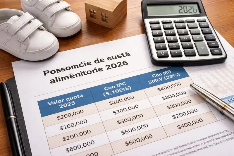 Porcentaje de cuota alimentaria 2026: tabla práctica